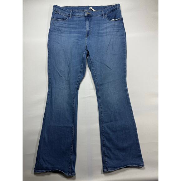 Levi's 725 Women's High Rise Bootcut Blue Stretch Denim Jeans - 34x32 (36x32) - Picture 1 of 7